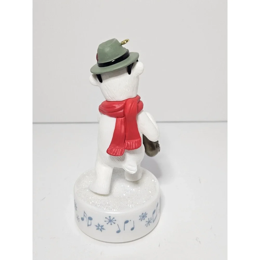 Hallmark 2021 Stylin Saxophone Bear Magic Sound Musical Keepsake Ornament NIB